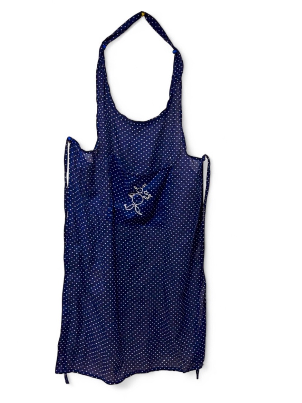 Women's Navy Polka Dot Apron